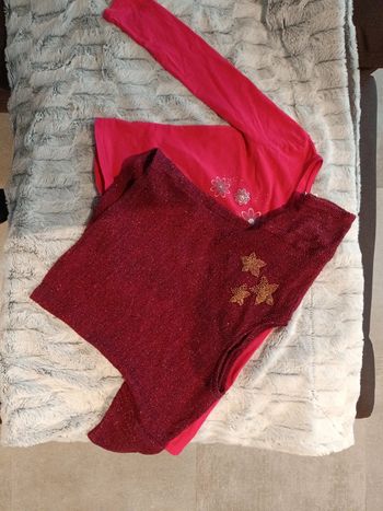 Ensemble tee shirt manches longues Okaïdi et pull manches courtes ikks