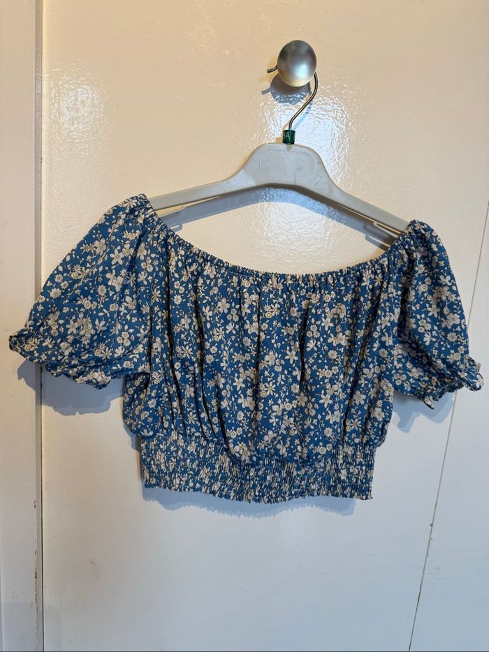Ensemble bleu été à fleurs - photo numéro 2