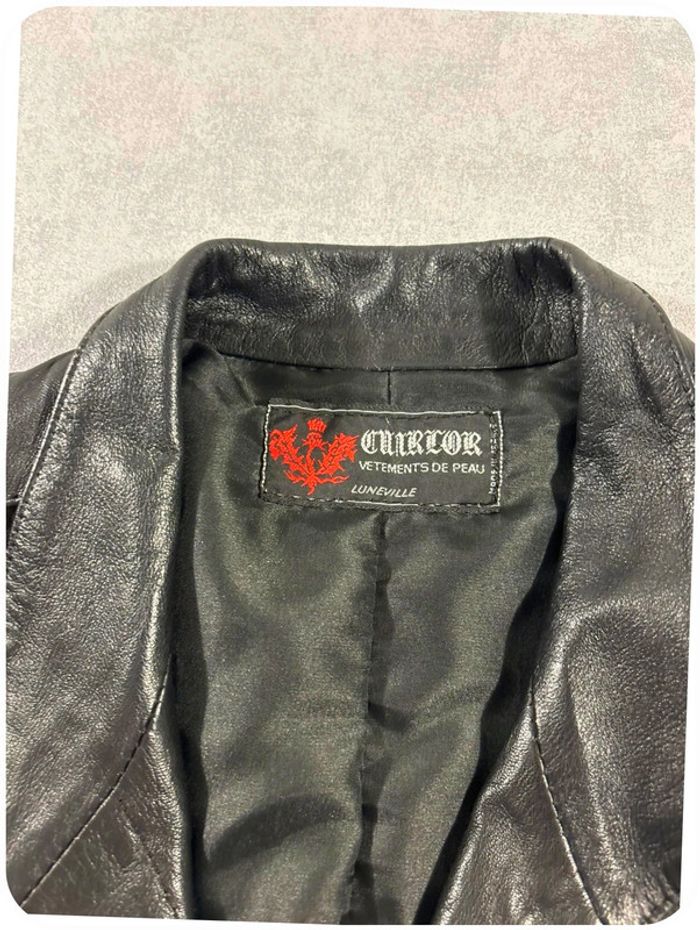Veste en cuir Noir taille M Femme - photo numéro 2