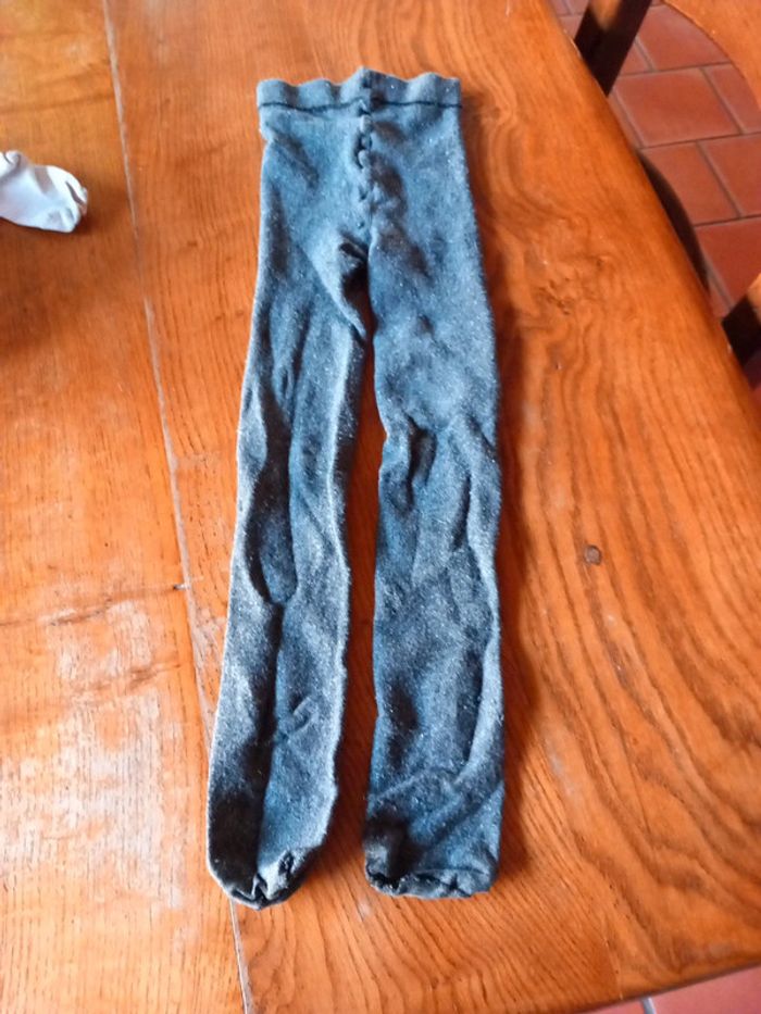 😷collant 5ans gris avec du brillant