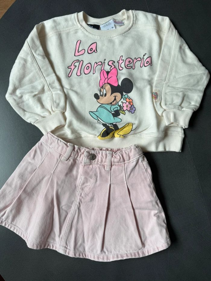 Ensemble 2 pièces sweat / jupe 24 mois