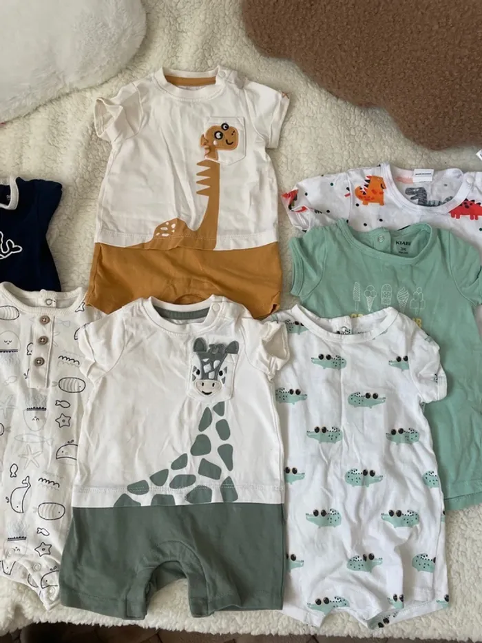 Lots Grenouillère short bébé - photo numéro 3