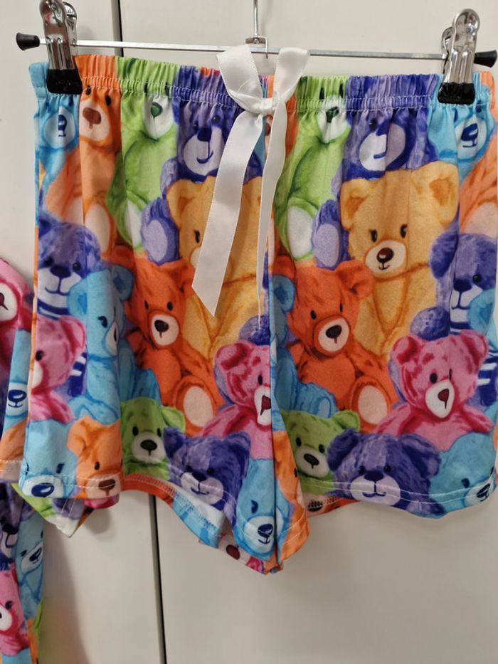 Pyjamas Court Shorty Ours Multicolore - photo numéro 4