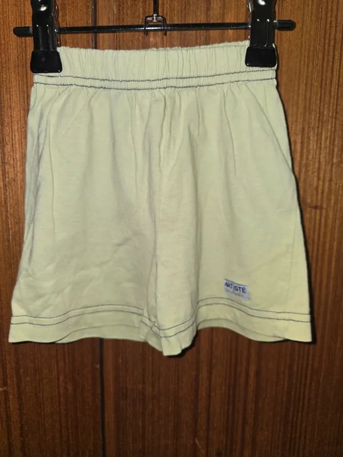 Short bébé garçon coton vert clair