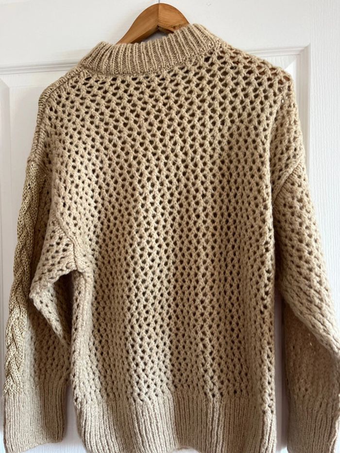 Pull Zara, beige et doré - photo numéro 9