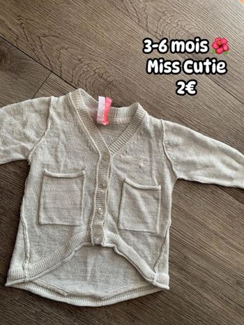 Gilet 🌺 3-6 mois 🌺 Miss Cutie