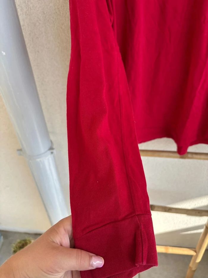 T-shirt à manches longues rouge - Hollister taille M - photo numéro 4