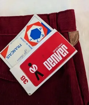 Pantalon neuf en velours côtelé vintage - Denver - taille 38