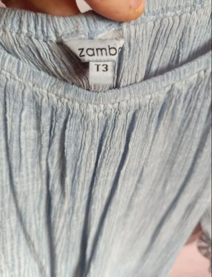 Blouse bleu écru T.3( 40/42) - photo numéro 6