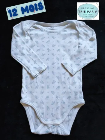 Body manches longues 12 mois