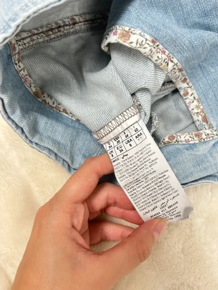 Gilet sans manches en jean denim vintage Pimkie délavé sans manches - taille 34 - photo numéro 3