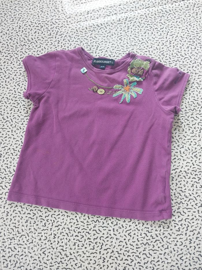T-shirt Jean Bourget violet 3 ans – plein de charme