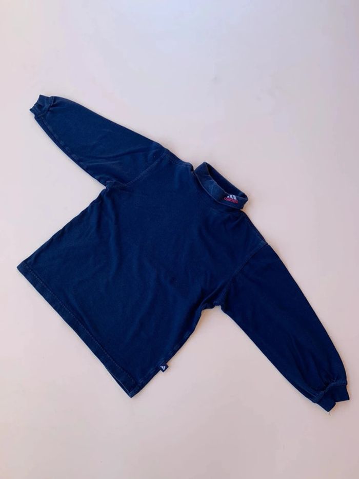 T-shirt manches longues col cheminée Adidas 8ans - photo numéro 5