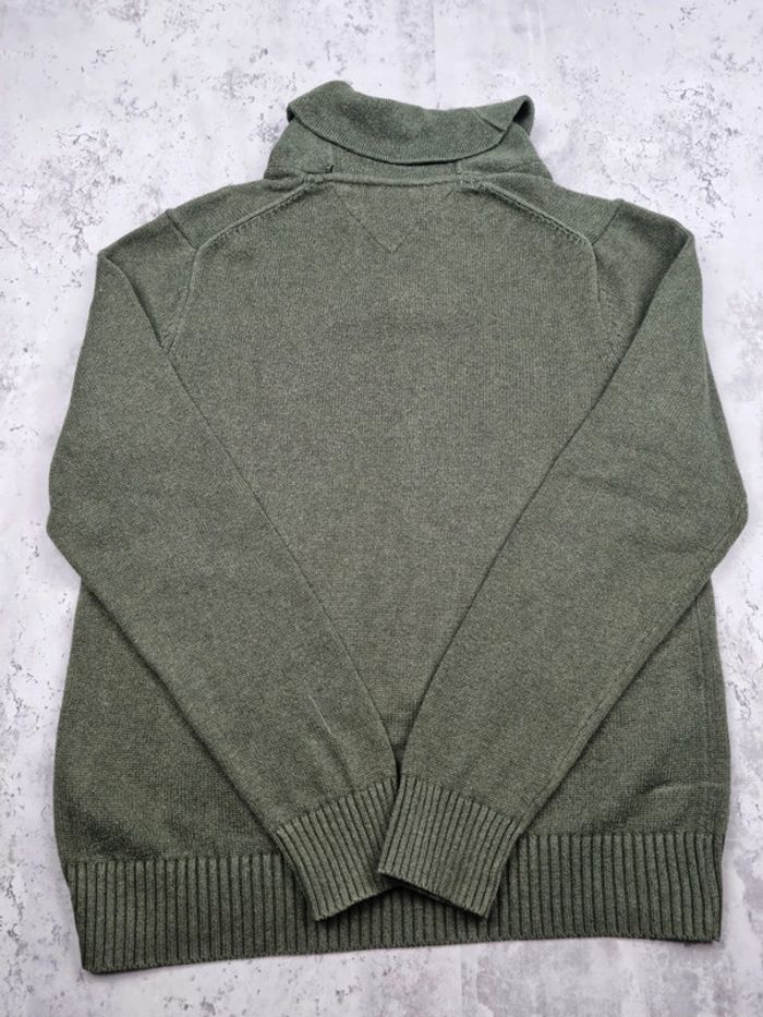 Pull col châle Tommy Hilfiger kaki L Hommes - photo numéro 4