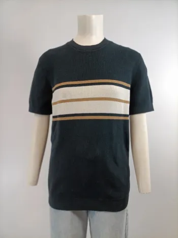 T-shirt maille - Massimo Dutti, taille 100% coton extra-fin A1533
