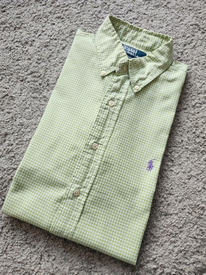 Chemise manche longue Ralph lauren verte taille 42