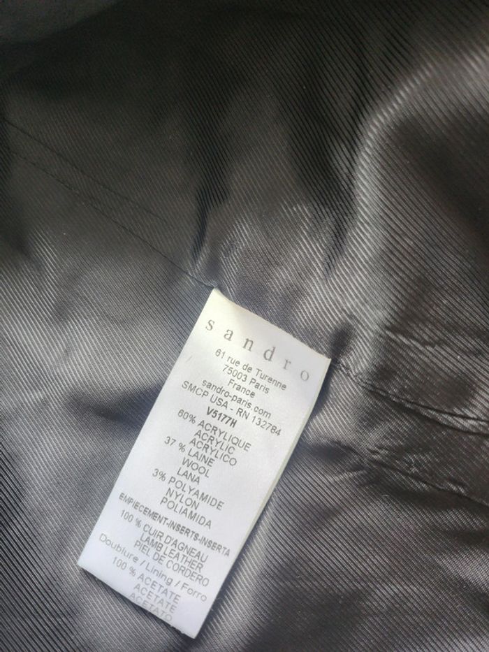 Blazer/ veste Sandro marine et noir Taille 38 - photo numéro 5