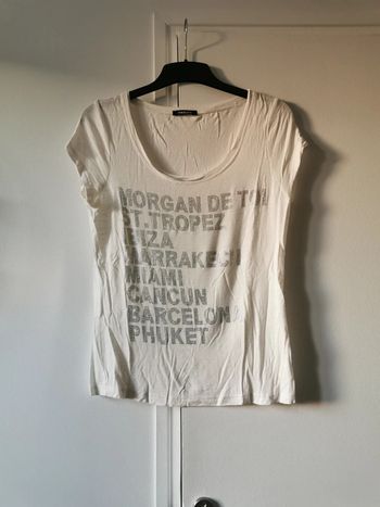 Tee shirt blanc morgan