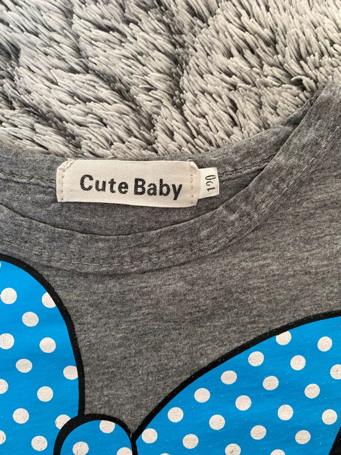 Tee-shirt gris Minnie - taille 6 ans - photo numéro 4