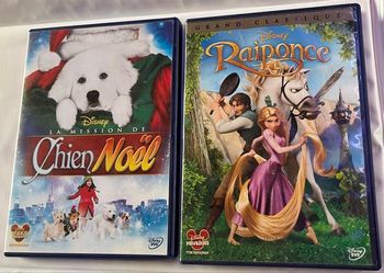 Lot de 2 DVD Disney – Raiponce + La Mission de Chien Noël