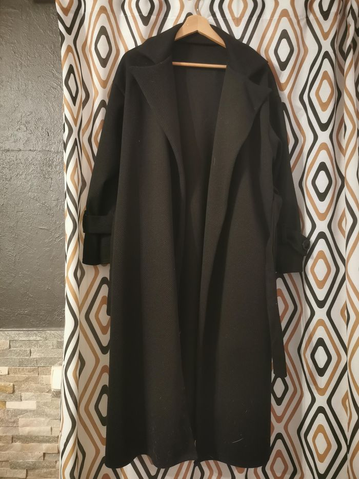 manteau oversize couleur noir - photo numéro 5