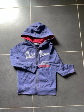 Sweat-shirt à capuche bleu violacé