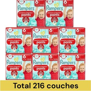 8 packs Pampers Premium Protection PANTS T6