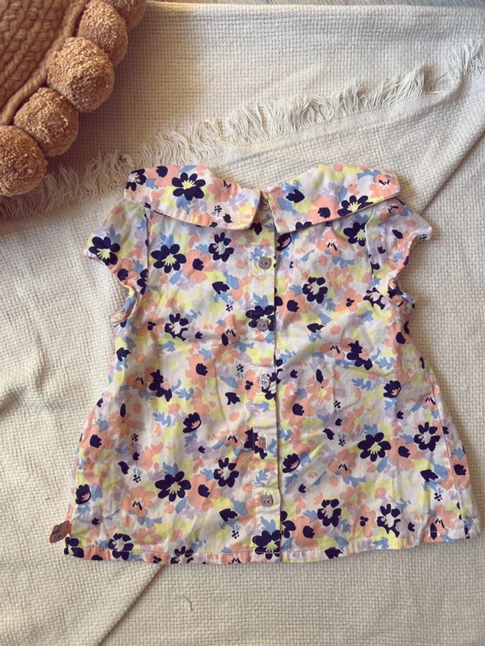 Ensemble blouse à fleur et jean souple sergent major 86 - photo numéro 5