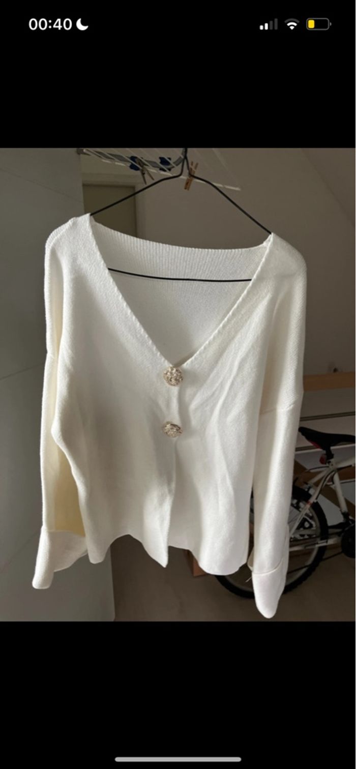 Gilet blanc taille unique - photo numéro 2