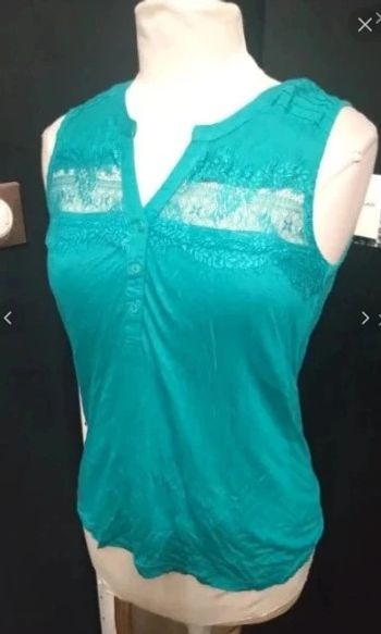 Débardeur Vert turquoise 34 Naf Naf Neuf