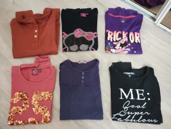 Lot 6 t-shirts manches longues 10 ans