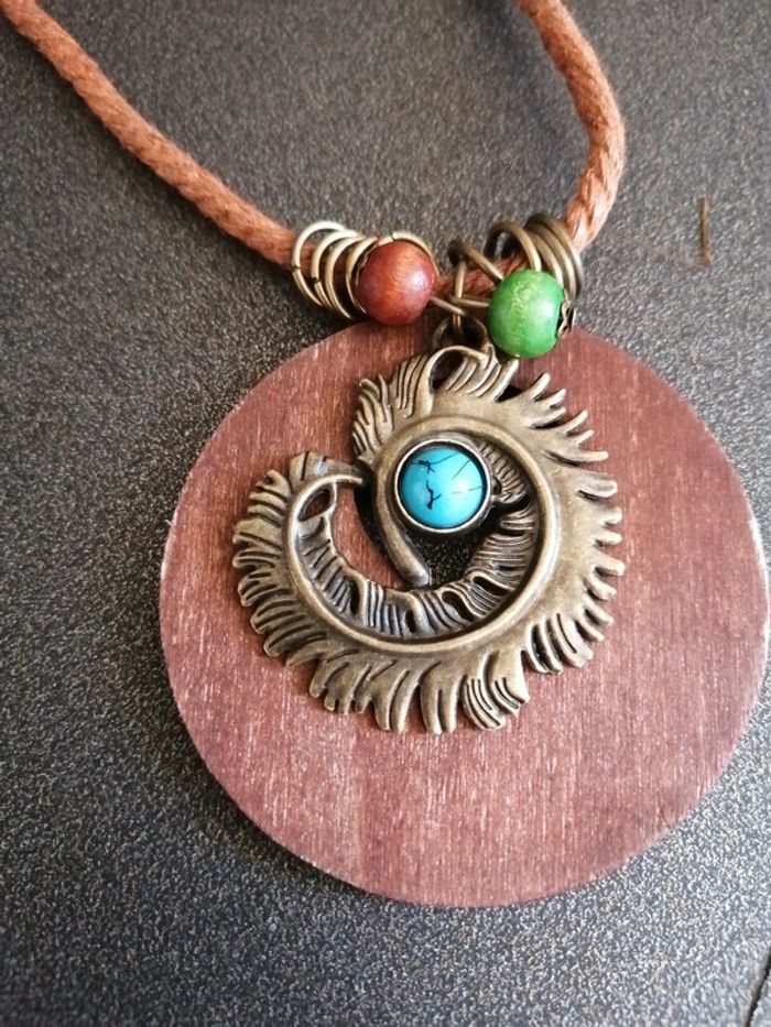 Collier sautoir bois - photo numéro 2