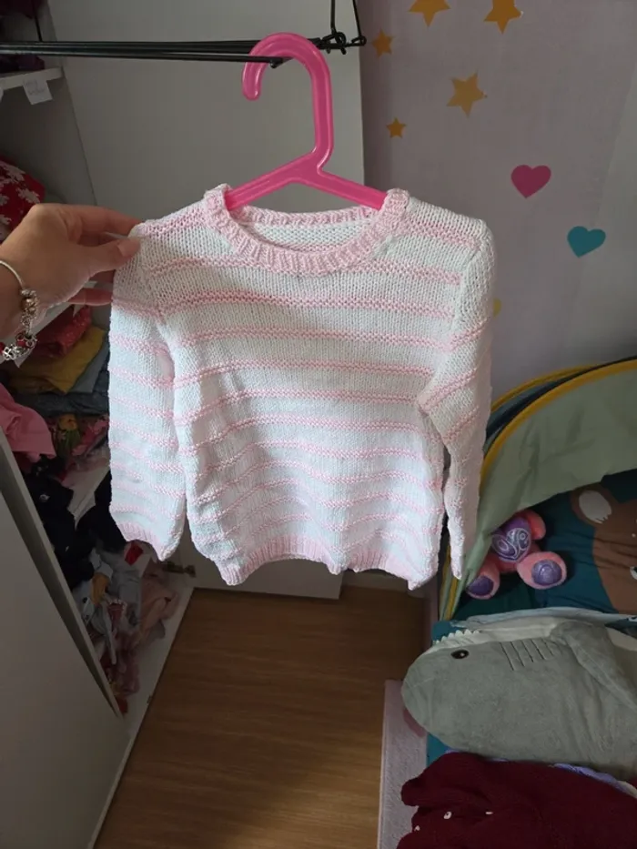 Pull fait main taille 8 ans - photo numéro 2
