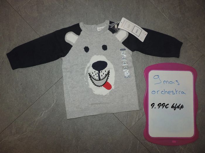 pull orchestra taille 9 mois neuf
