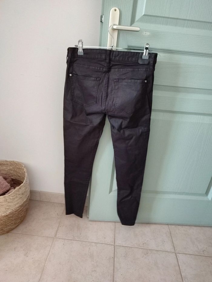 Pantalon slim enduit prune Mango BELLE - photo numéro 2