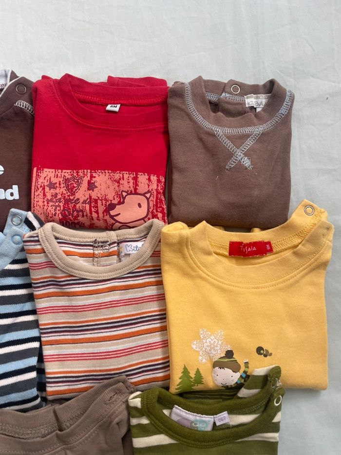 Lot t-shirt ML 6 mois - photo numéro 3