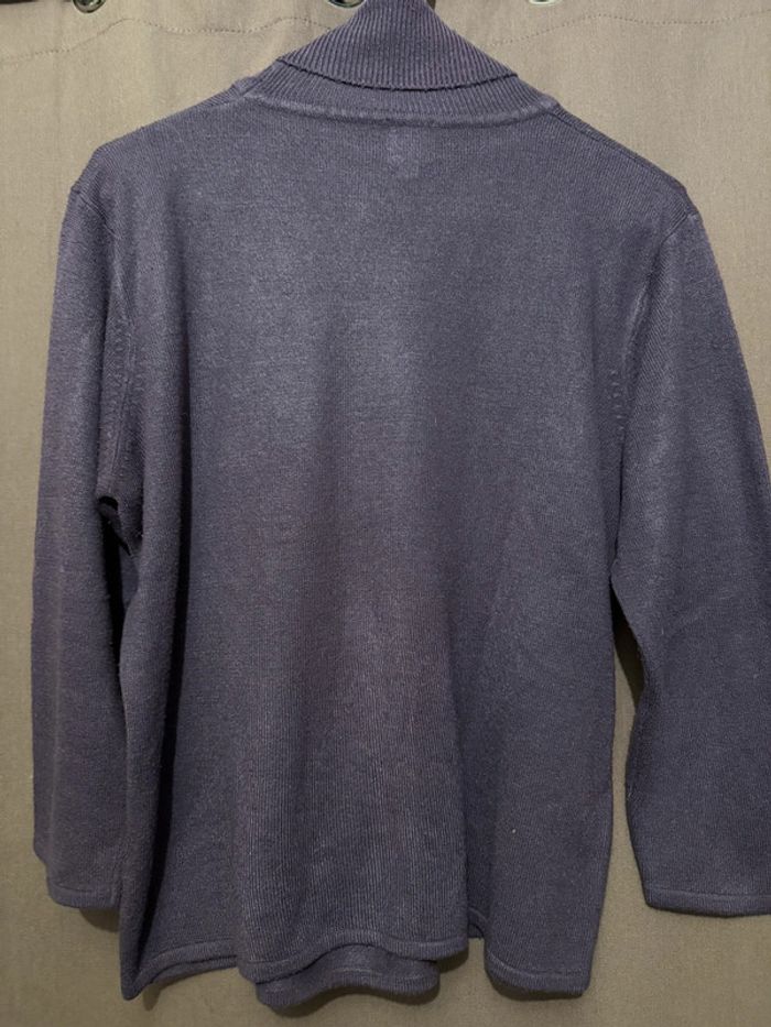 Pull col roulé violet - photo numéro 4