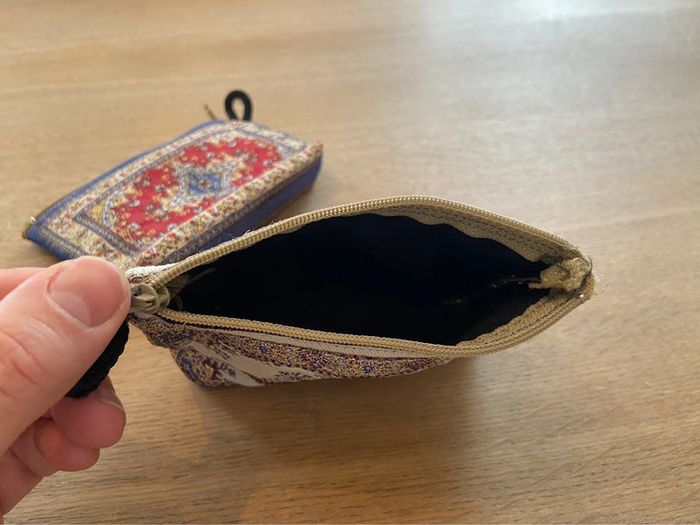 Lot de deux porte-monnaies brodés indiens - photo numéro 8