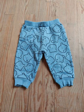 Pantalon type jogging bleu têtes ours