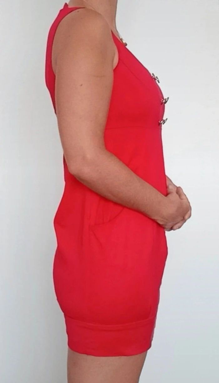 Mini robe rouge façon hôtesse taille 38 - photo numéro 5