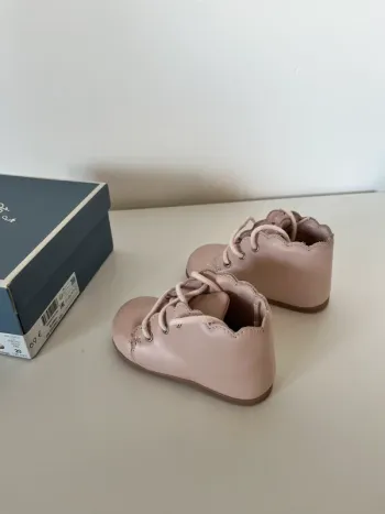 Chaussures bottillons bottines bébé fille rose pastel Jacadi