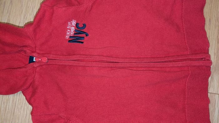 Gilet rouge zip 2 ans marque Z - photo numéro 4