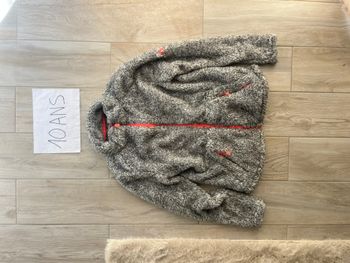 Veste polaire grise fille 10 ans