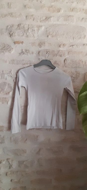 Tee-shirt blanc manches longues 12 ans