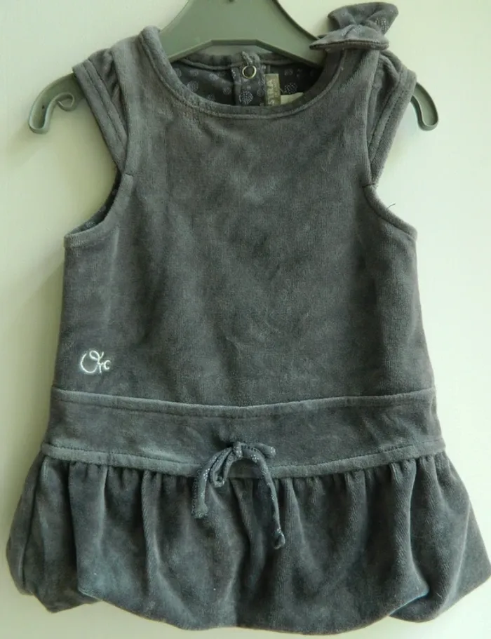 Robe en velours T 3 mois "Orchestra"