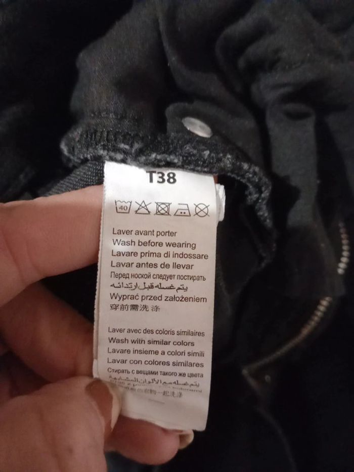 Jean femme 38 noir skinny c30 - photo numéro 12