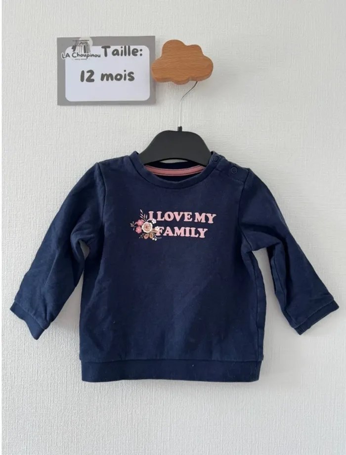 Pull bleu - taille 12 mois 80 cm 🌸