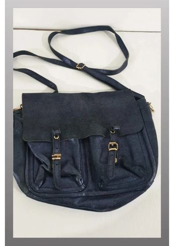 sac Craie bleu paillette 30x22 cm