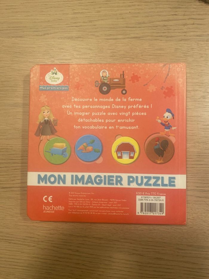 Livré Mon imagier puzzle à la ferme Disney - photo numéro 4