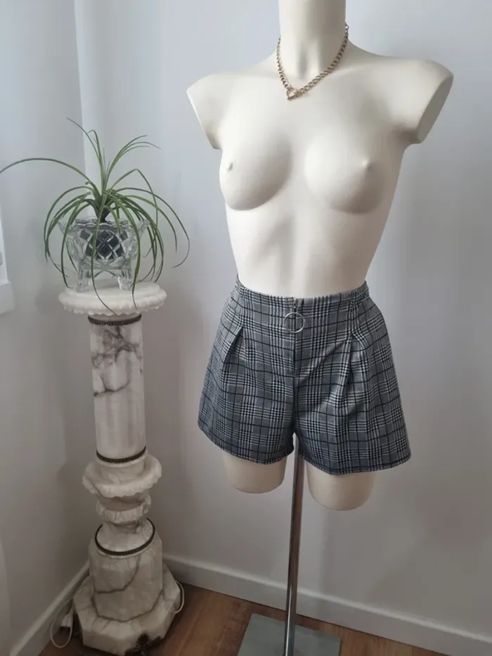 Short vichy en coton - photo numéro 2